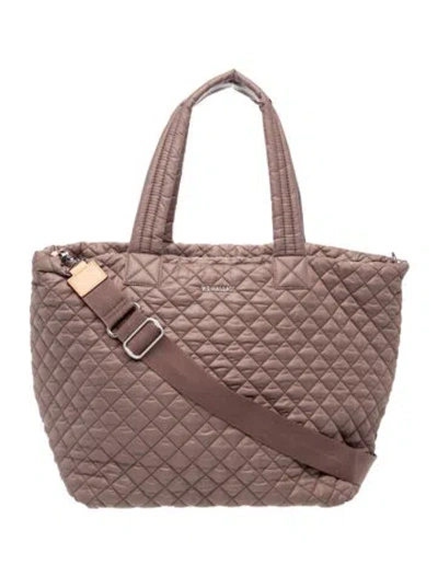 Pre-owned Mz Wallace Quilted Tote In Grey