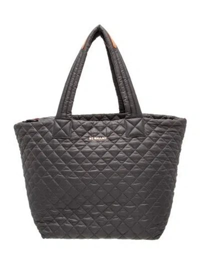 Pre-owned Mz Wallace Quilted Tote In Grey
