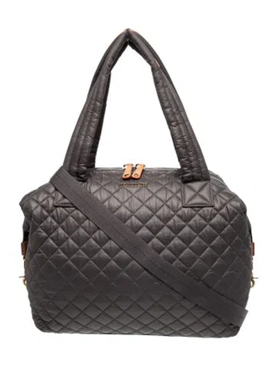 Pre-owned Mz Wallace Quilted Tote In Grey