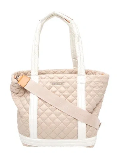 Pre-owned Mz Wallace Quilted Tote In Neutral