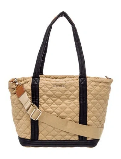 Pre-owned Mz Wallace Quilted Tote In Neutrals