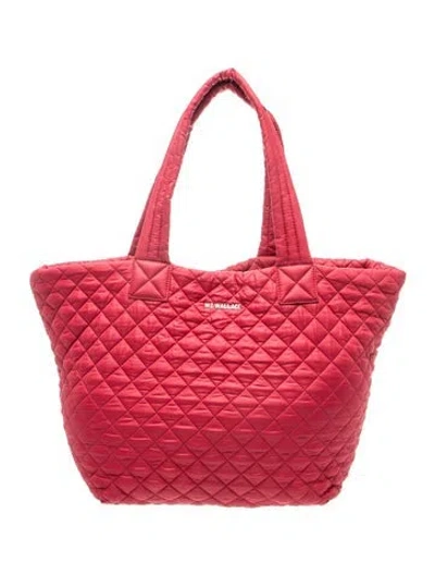 Pre-owned Mz Wallace Quilted Tote In Pink