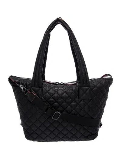 Pre-owned Mz Wallace Quilted Weekender Bag In Black