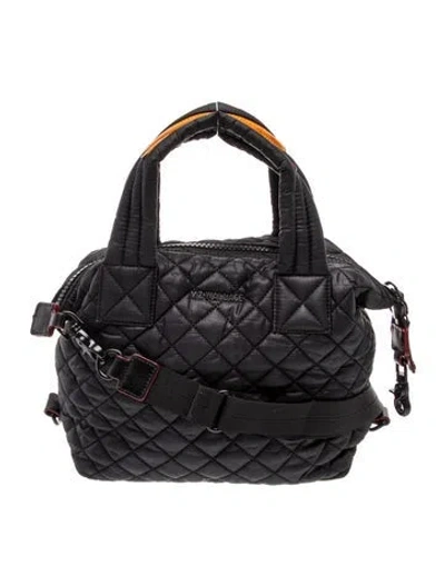 Pre-owned Mz Wallace Quilted Weekender Bag In Black