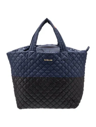 Pre-owned Mz Wallace Quilted Weekender Bag In Blue