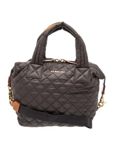 Pre-owned Mz Wallace Quilted Weekender Bag In Gray