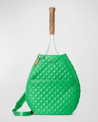 Mz Wallace Racquet Quilted Sling Bag In Green