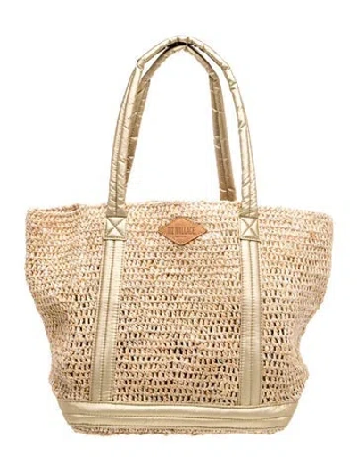 Pre-owned Mz Wallace Raffia Tote In Neutral