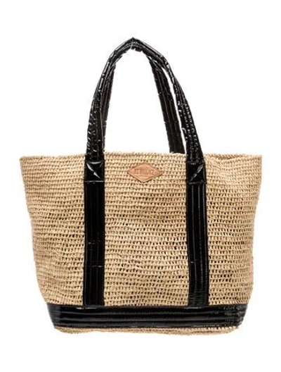 Pre-owned Mz Wallace Raffia Tote In Neutral