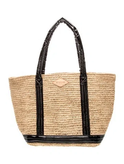 Pre-owned Mz Wallace Raffia Tote W/ Tags In Neutral