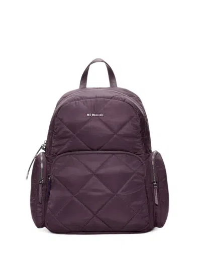 Mz Wallace Raisin Madison Quilted Backpack In Purple