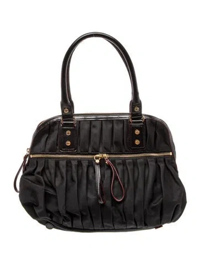 Pre-owned Mz Wallace Satin Shoulder Bag In Black