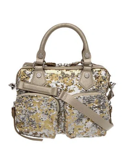 Pre-owned Mz Wallace Sequins Top Handle Bag In Multicolor