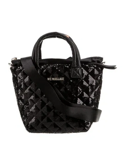 Pre-owned Mz Wallace Sequins Tote In Black