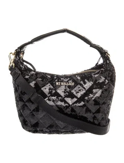 Pre-owned Mz Wallace Signature Top Handle Bag In Black