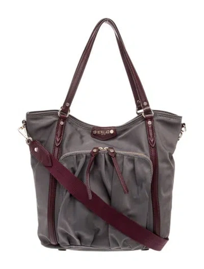 Pre-owned Mz Wallace Signature Top Handle Bag In Gray