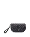 Mz Wallace Small Astor Convertible Quilted Leather Crossbody Clutch In Black