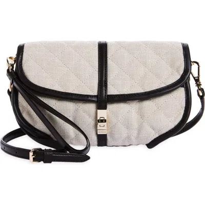 Mz Wallace Small Astor Convertible Quilted Linen Clutch In Multi