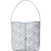 Mz Wallace Small Astor Floral Diamond Quilted Nylon Hobo In Junes Meadow