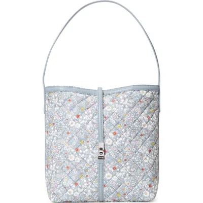 Mz Wallace Small Astor Floral Diamond Quilted Nylon Hobo In Junes Meadow