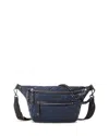 Mz Wallace Small Crosby Quilted Nylon Convertible Sling Bag In Blue