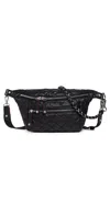 Mz Wallace Crosby Quilted Nylon Zip Sling Bag In Black