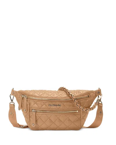 Mz Wallace Small Crosby Sling Bag In Caramel/light Gold