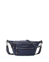 Mz Wallace Small Crosby Quilted Nylon Convertible Sling Bag In Dawn/silver