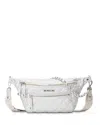 Mz Wallace Small Crosby Sling Bag In Silver