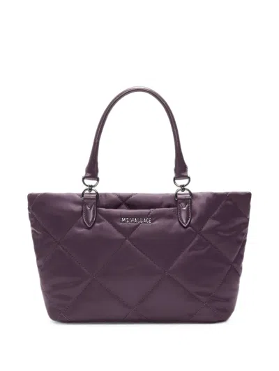 Mz Wallace Small Madison Quilted Tote Bag In Purple