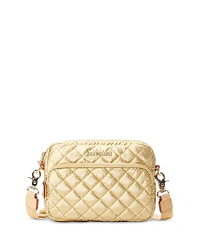 Mz Wallace Small Metro Camera Bag In Light Gold Pearl Metallic