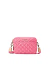 Mz Wallace Small Metro Quilted Nylon Camera Bag In Pink
