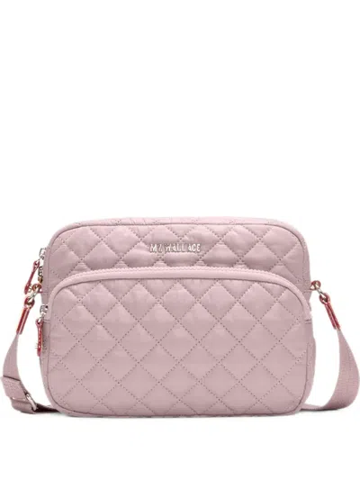 Mz Wallace Small Metro Camera Quilted Crossbody Bag In Pink