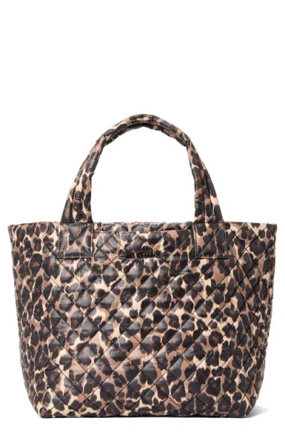 Mz Wallace Small Metro Deluxe Quilted Nylon Tote In Brown