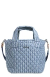 Mz Wallace Small Metro Deluxe Quilted Seersucker Tote
