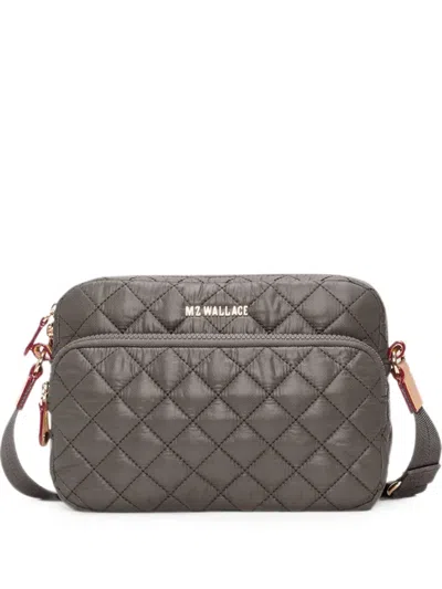 Mz Wallace Small Metro Quilted Cross Body Bag In Gray