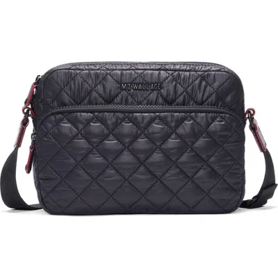 Mz Wallace Small Metro Quilted Nylon Camera Bag In Black