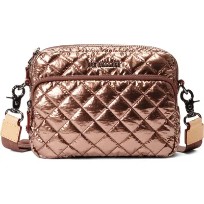 Mz Wallace Small Metro Quilted Nylon Camera Bag In Copper