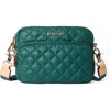 Mz Wallace Metro Small Quilted Camera Crossbody Bag In Emerald