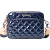 Mz Wallace Small Metro Quilted Nylon Camera Bag In Navy Lacquer