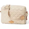 Mz Wallace Small Metro Quilted Nylon Camera Bag In Sand