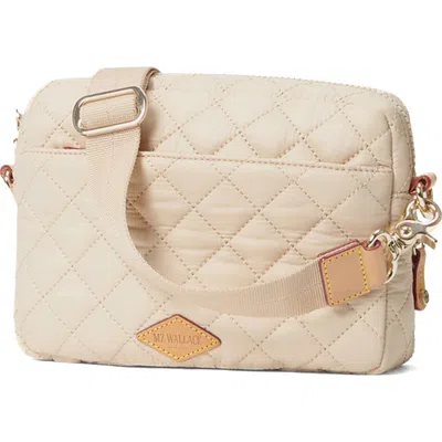 Mz Wallace Small Metro Quilted Nylon Camera Bag In Sand