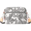 Mz Wallace Small Metro Quilted Nylon Camera Bag In Silver Metallic Camo