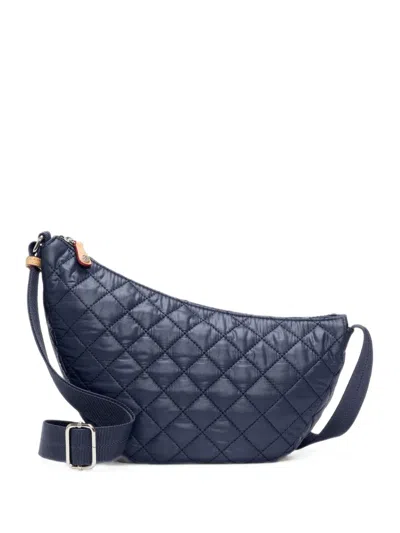 Mz Wallace Small Metro Smile Quilted Shoulder Bag In Blue