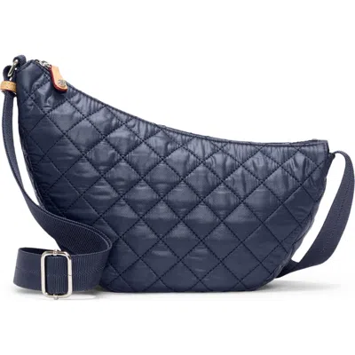 Mz Wallace Small Metro Smile Shoulder Bag In Blue