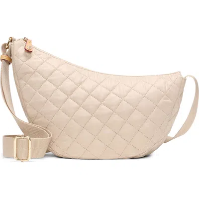 Mz Wallace Small Metro Smile Shoulder Bag In Neutral