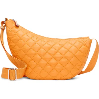 Mz Wallace Small Metro Smile Shoulder Bag In Orange