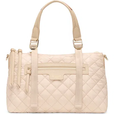 Mz Wallace Small Park Quilted Nylon Shoulder Bag In Sand
