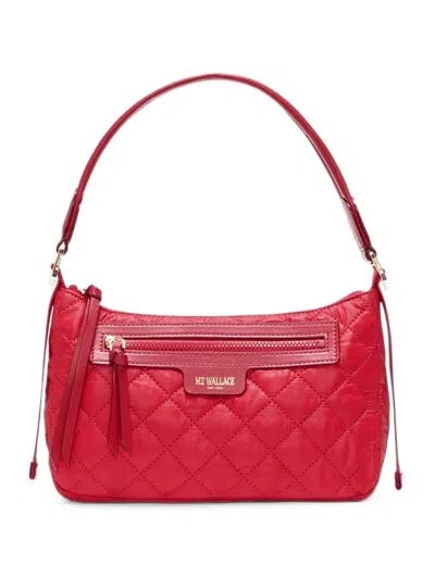 Mz Wallace Small Park Quilted Shoulder Bag In Brown