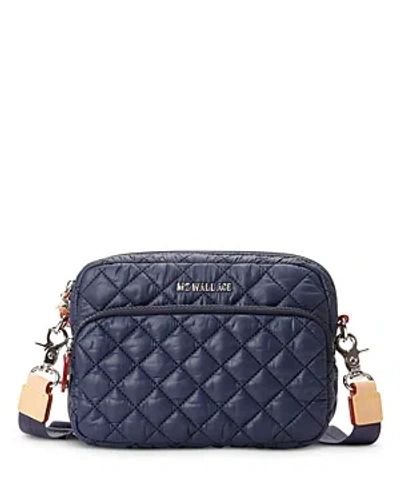 Mz Wallace Small Quilted Camera Bag In Dawn/silver